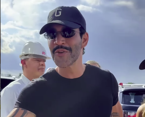 Gusttavo Lima no MotoGP em Goiânia. Foto: Reprodução Redes Sociais - Ronaldo Caiado