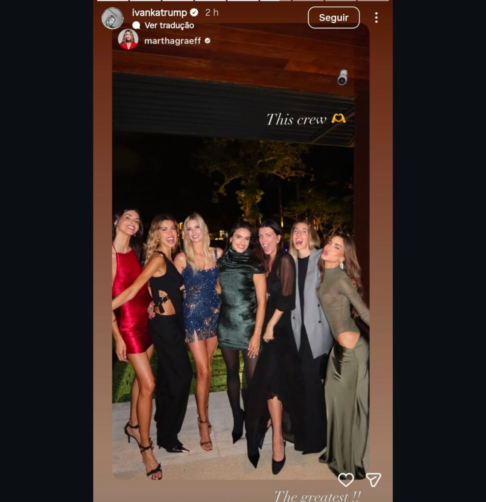 Ivanka Trump e Martha Graeff. Reprodução: Redes Sociais